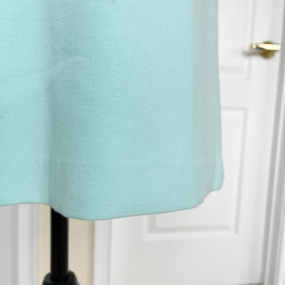 Loft 00P Baby Blue Scalloped Sleeveless Knee Length Dress - Picture 6 of 12